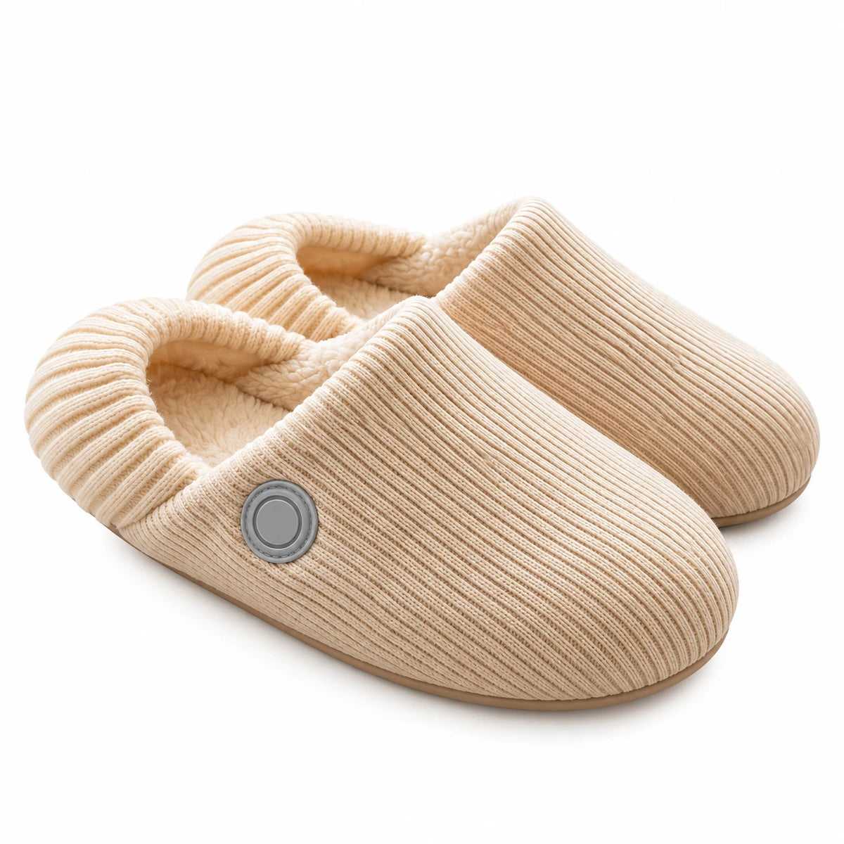 Warmzy beheizte Hausschuhe Beige